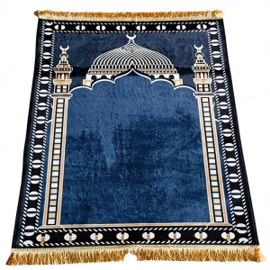 Ethnic style Vintage Handmade Washable Polyester Fiber Non Slip Prayer Rug Short Pile Thickened 3’x5′ Muslim Patterned Carpet