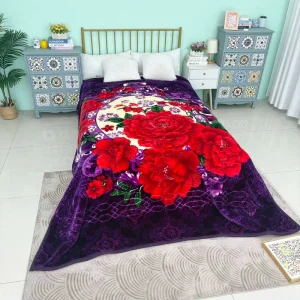 Europe Style Woven 100% Polyester 2.5-3kg Four Seasons Use Home Decor Customizable Raschel Blanket