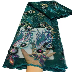 European American Embroidery France Lace Dress Accessories Dyed Thin Lace Cloth Fabric for Evening Wedding Dress