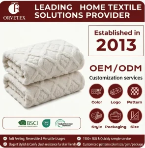 European American Style Portable Knitted Flannel Throw Blanket Rectangular for Home Office