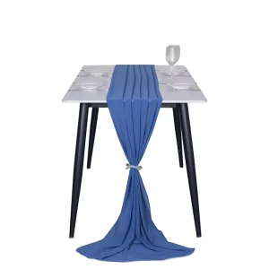 European American Style Wedding Decorations Chiffon Table Runner For Wedding Parties