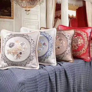 European Jacquard Cushion Cover for Car Outdoor and Home