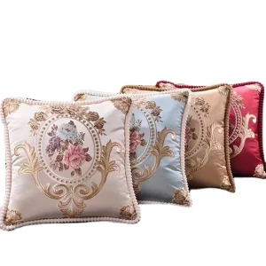 European Jacquard Cushion Cover for Sofa Outdoor and Home Throw Pillows