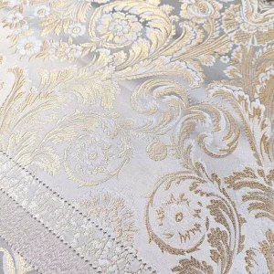 European Luxury Style Jacquard 100% Polyester Damask Curtain Fabric Woven Home Textile Upholstery
