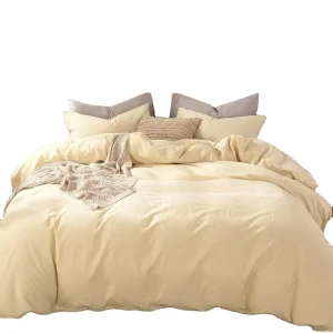 European Style 4 Piece Wash Cotton Bedding Set Duvet Cover Bed Sheet Pillowcase Sets