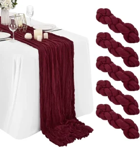 European Style Bohemia Wedding Party Birthday Decoration Wrinkle Table Runner