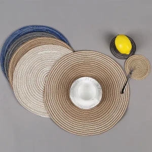European Style Cotton Linen Table Mats Home Decoration for Dining and Kitchen Placemats for Stylish Home