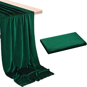 European Style Cross Border Green Velvet Woven Table Runner and Tablecloth for Hotels Weddings Banquets Holiday Parties