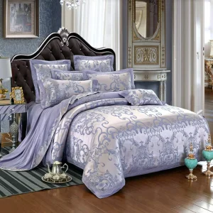 European Style Embroidery Satin Bedding Set 3 4 6 7 Piece Cotton Sheet Pillow case Duvet Cover Bedding Sets for Custom Size