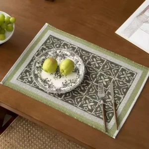 European Style Fabric Placemat Dining Table Mat Heat Resistant Table Mat Non slip Heatproof Table Mat