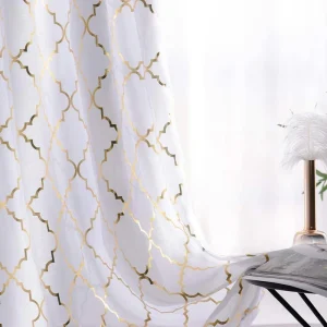 European Style Floral 100% Blackout Curtain Fabric for Window Customized Woven Tulle Fabric Lightweight 100% Polyester Soft Yarn