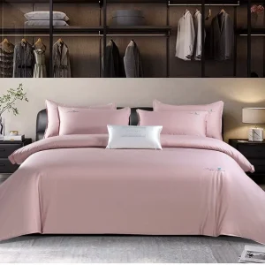 European Style High Grade Embroidered Satin for Tencel Pure Cotton Four Piece Bedding Set Wedding Quilt Cover Quilted Bed Sheet