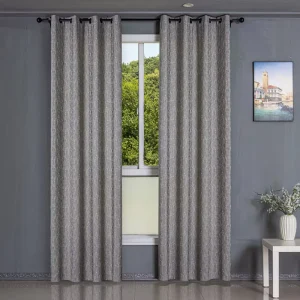 European Style Jacquard Polyester Fabric Blackout Curtain Cloth for Living Room Bedroom Window