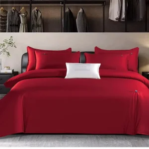 European-Style Luxury High-Grade Embroidered Organic All-Season Pure Cotton Customizable Eco-Friendly Four-Piece Bedding Set