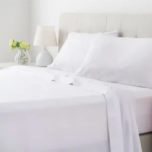 European Style Luxury Queen 4pcs Plain Bedsheets Cotton White Comforter Microfiber Bedding Sheet Sets