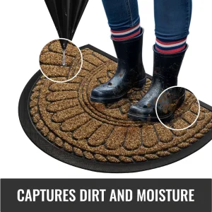 European Style Semicircular Entrance Door Carpet Mat Cross Border Polypropylene Floor Mat Dust Resistant Easy to Care
