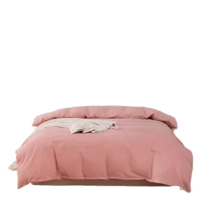 European Style Solid Wedding Single Double Pure Cotton Duvet Covers Soft 100% Cotton Rust Color Home Hotel Woven Technique 200TC