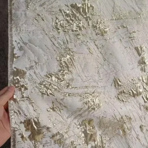 European and American Gold Embossed Clothing Designer Fabrics Suitable for Wedding Celebration Party Dresses