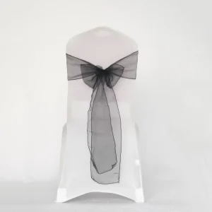Event Supplies Organza Chair Cover Bands Chair Sashes for Wedding Banquet Party Decoration