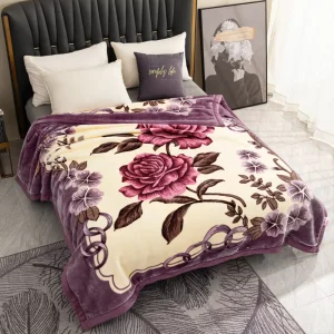 Every Season Warm Striped Four Seasons Softness Knit Texture Cozy Feel Hypoallergenic Raschel Blanket