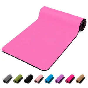 Exercise Mat Non Slip PU Natural Yoga Mat for Eco Friendly Studio Practice Sweat Grip Pilates and Fitness Training