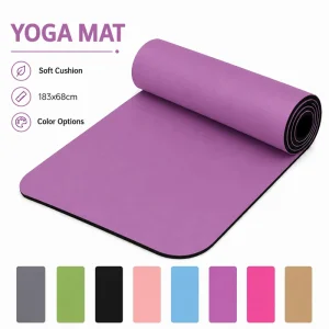 Exercise Mat PU Pilates Yoga Mat for Flexible Body Training Sweat Grip Stretch Practice and Professional Fitness Studio Use