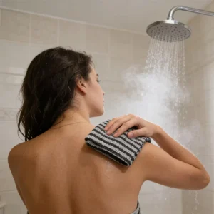 Exfoliating Towel Washcloth Japanese Polyester Bath Wash Towel Body Scrubbing Cloths for Beauty Skin