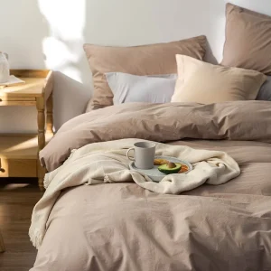 Export Japan 100% Pure Cotton Japanese Style Four-Season Universal Use Four-Piece Bedding Set Soft Breathable Duvet Cover