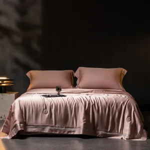 Exquisite 100% Lyocell Summer Quilt Queen Size 60S Cooling Comforter Lightweight Bedspread High Density Breathable Soft