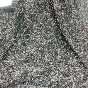 Exquisite 3mm Silver Sequin and Black Embroidered 100% Polyester Tulle Fabrics for Evening Party Clothing