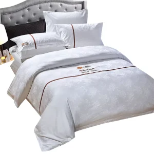 Exquisite Embroidered Jacquard 100% Cotton 300TC Customizable Luxury Bedding Set