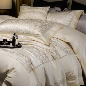 Exquisite Embroidery Soft Australian Cotton Bedding Light Luxury 120 Count Four Piece Set Sheet Pillowcase Duvet Cover