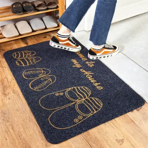 Exterior and Interior Tufted Loop Pile PET Friendly Polyester Door Mat Easy to Clean Non Slip Entrance Mat Custom Washable