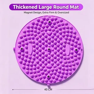 Extra Firm Magnetic Thickened Durable Acupressure Mat Round Slow Walking Foot Reflexology Yoga Exercise Home Use 55cm