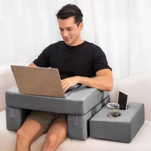 Extra Large Adjustable Laptop Desk Coaster Gaming Reading Pillow Memory Foam Arm Rest Bed Sofa Floor Adults Working Anti-Dust