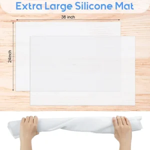 Extra Large Calendering Grade Food Grade Silicone Place Mat Table Protector Heat Resistant Translucent 36 X 24 Inches