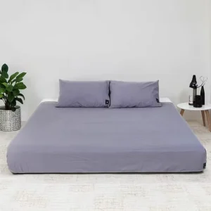 Extra Large Custom Size Bedding Set 5% Silver Fiber 95% Organic Cotton Anti-Static Grounding Fitted Sheet Simple Yarn Dyed Woven