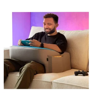 Extra Large High Density Memory Foam Reading Bed Arm Rest Wedge Pillow for Gaming Reading Working with Removable Washable Cover