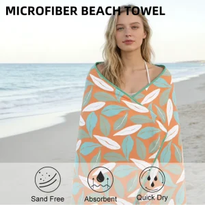Extra Large Microfiber Beach Towel Quick Dry Sand Free Lightweight Custom Printed Beach Towel for Outdoor Resort
