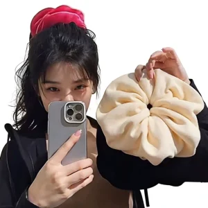 Extra-Large Plush Absorbent Towel Hair Tie for Women-Stylish & Gentle Keeps Hair Dry Creates Sleek Bun