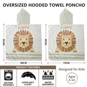 Extra Large Portable Microfiber Kids Swim Towel Sand Proof Quick Drying Highly Absorbent Beach Bath Towel