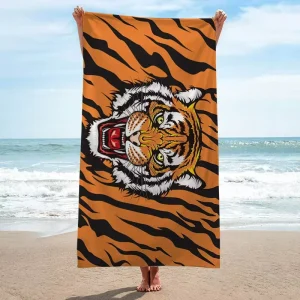 Extra Large Recycled Microfiber Beach Towel Quick Dry Absorbent Printed Custom Tropical Sand Free Design All Season