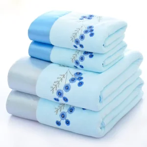 Extra Large Super Absorbent Quick Fast Drying Soft Eco Friendly Embroidery Towels for Body Bathroom Travel