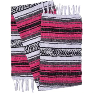 Extra Large Super Soft Polyester Raschel Blanket Bright Serape Plant Solid Festival Four Seasons Custom Woven Wearable