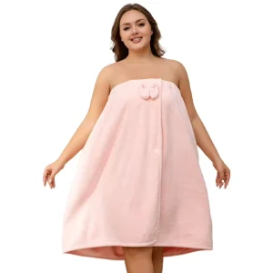Extra Large Women’s Bath Towel Water Absorbing and Hair Drying Cap for Bathing and Wrapping As a Bathrobe