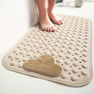 Extra Long 70×40 cm Thicken Bath Mat Washable Soft Foot Massage Pad Anti Slip Strong Suction Shower Mat for Bathroom Hotel