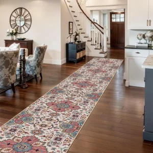 Extra Long Runner Rug Custom Length Crystal Velvet Corridor Hallway Eco Friendly Pet Friendly Non Slip Bottom Three Stripe Home
