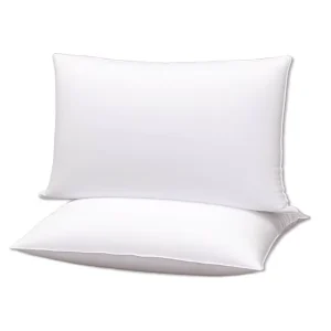 Extra Soft Flat Bed Pillows Standard Size Set of 2
