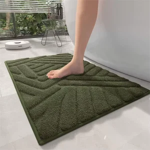 Extra Soft and Absorbent Large Size Tufted Modern Striped Bathroom Rugs Quick Dry Shaggy Washable Non Slip Bath Mats