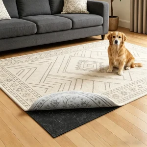 Extra Thick Felt Rubber Rug Pad Gripper Non slip Mat for Living Room Tile Floors